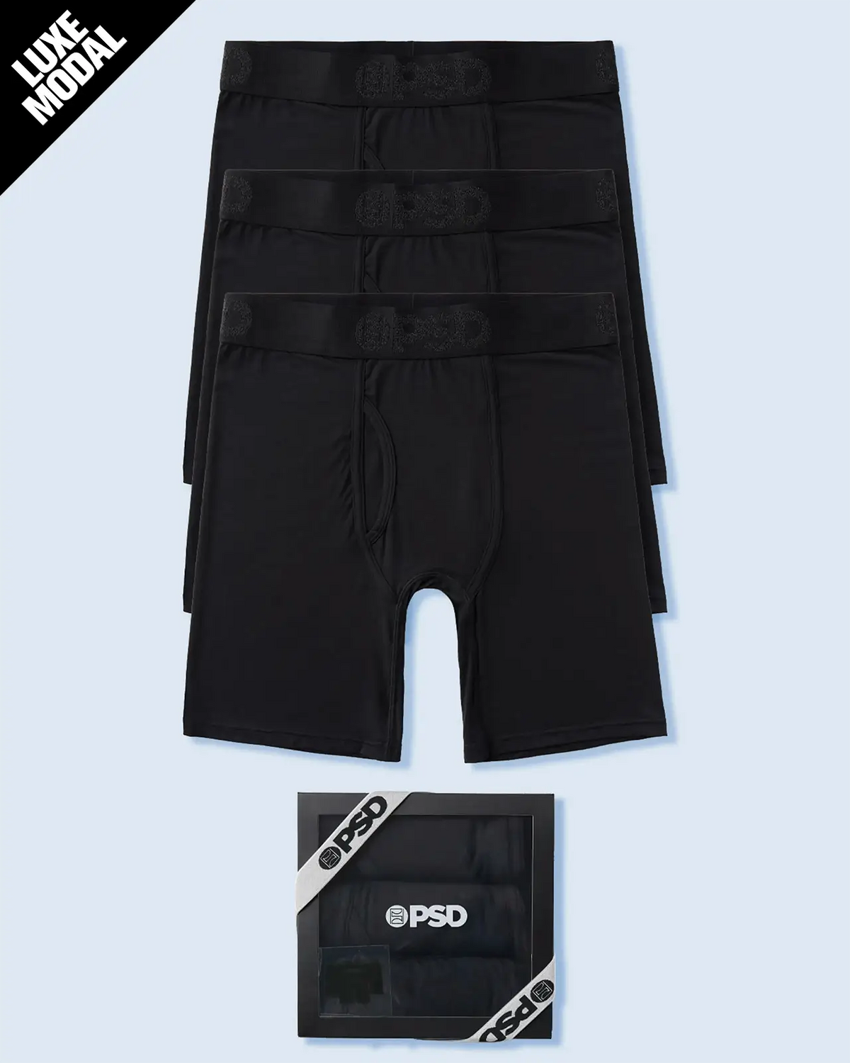 Luxe Modal 3 Pack - Black